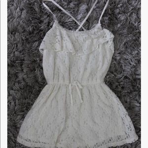 White lace romper